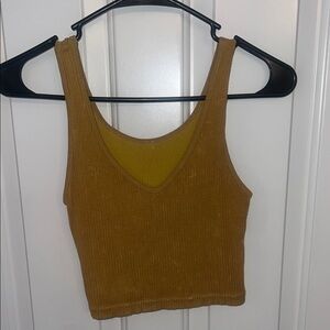 Ribbed Tan Women's Top